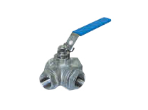 3-way ball valve,L-or T-bore reduced W.1.4408