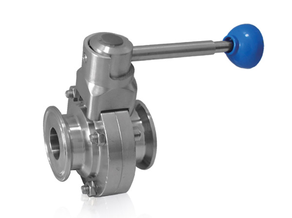1 Inch Sanitary SS304 Clamp Manual Butterfly Ball Valve 