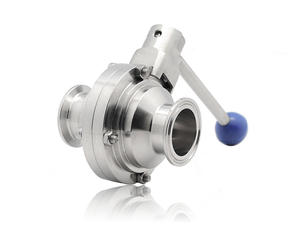 1 Inch Sanitary SS304 Clamp Manual Butterfly Ball Valve 